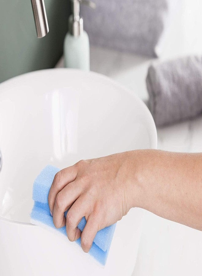 YORK Multipurpose Soft Sponge for Bathroom Tiles, Basin & Sanitary Fittings - Blue, Size 13.5 x 7 x 4.5 CM, Pack of 6, Gentle and Effective Cleaning Sponge for Various Surfaces - Image 2